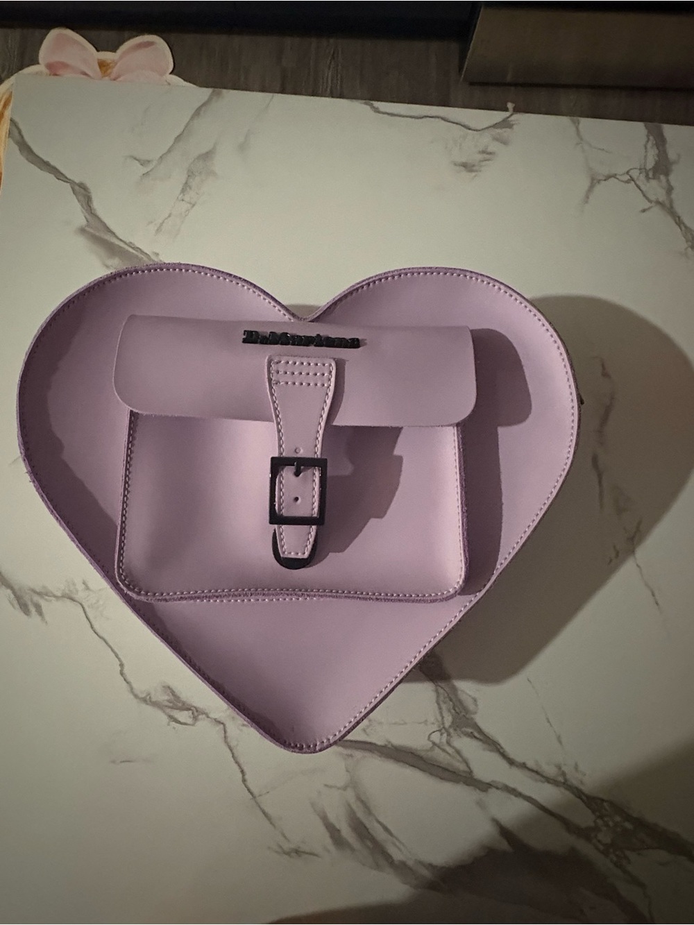 Dr. Martens Lilac Purple Heart Shaped Convertible Backpack/Purse